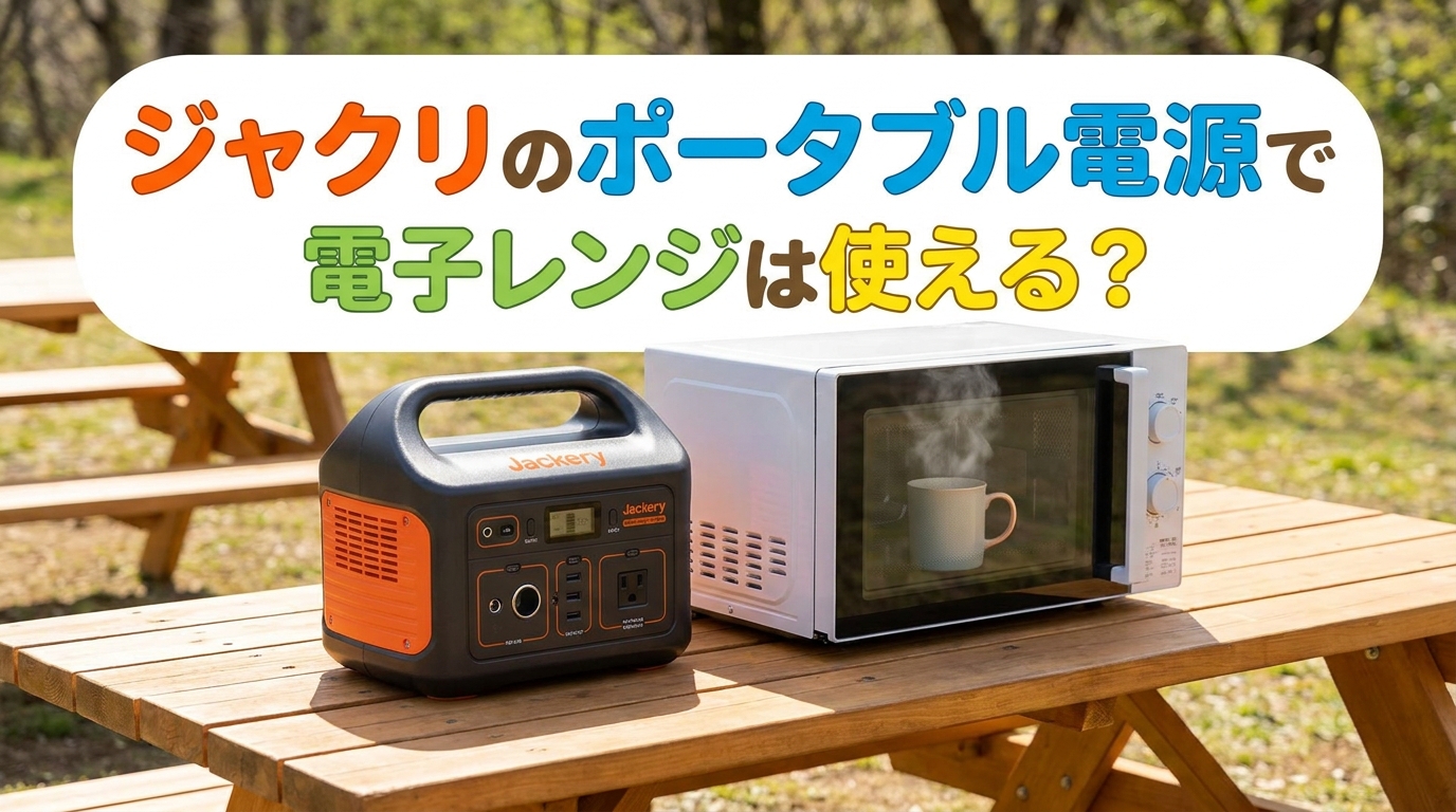 ジャクリのポータブル電源で電子レンジは使える?