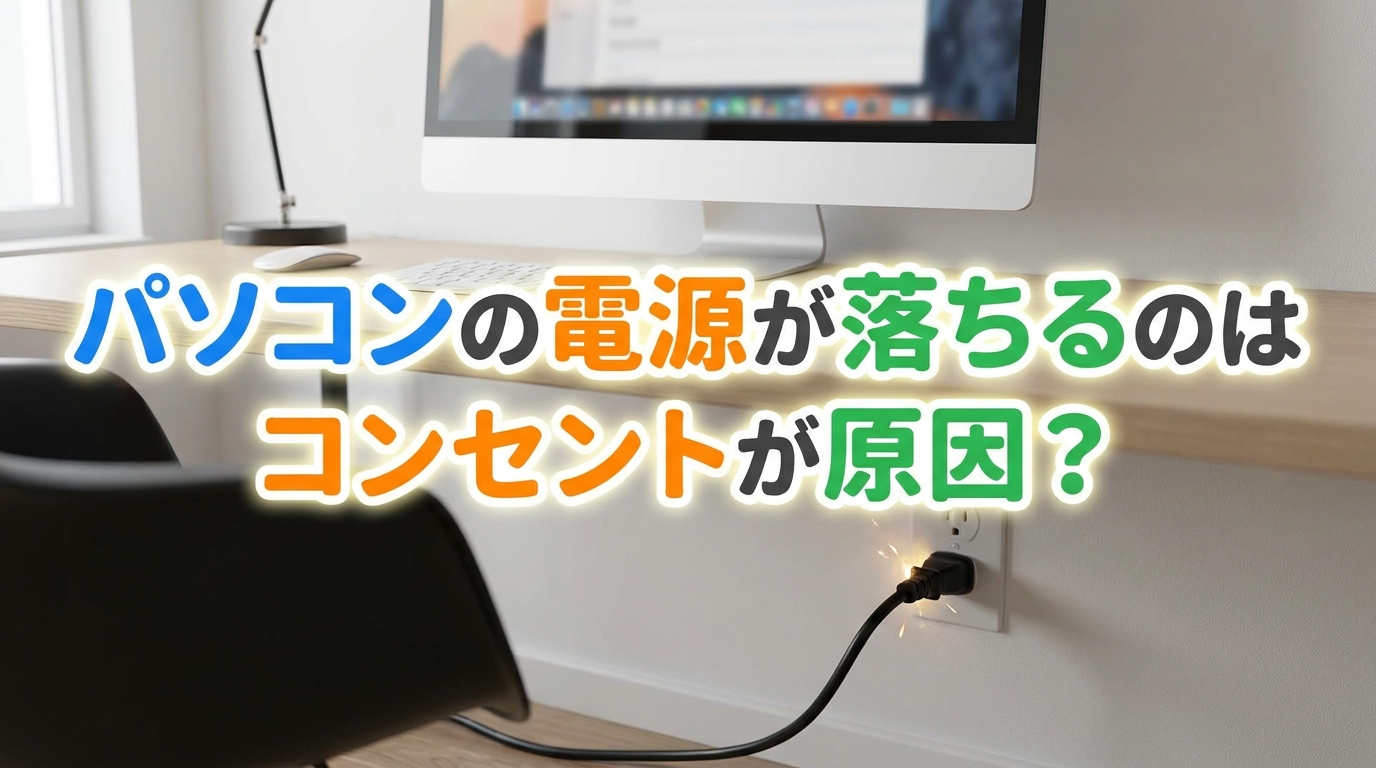 パソコンの電源が落ちるのはコンセントが原因？