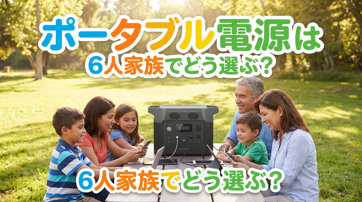 ポータブル電源は6人家族でどう選ぶ?