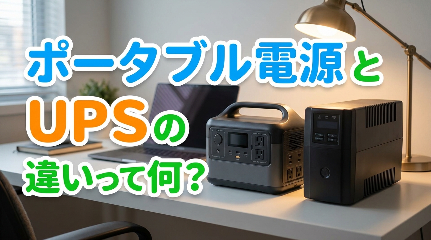 ポータブル電源とUPSの違いって何?