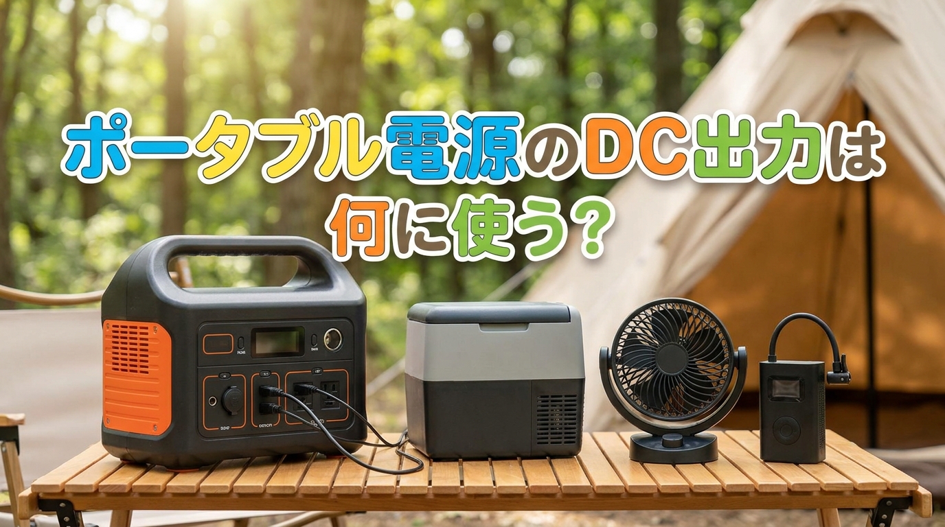 ポータブル電源のDC出力は何に使う?