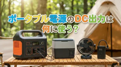 ポータブル電源のDC出力は何に使う？