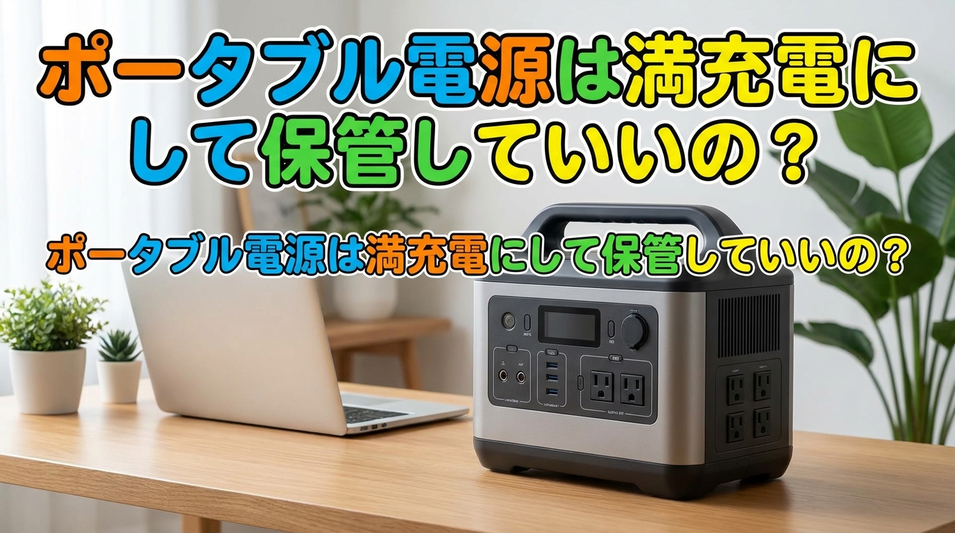 ポータブル電源は満充電にして保管していいの？