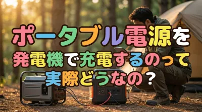ポータブル電源を発電機で充電するのって実際どうなの？