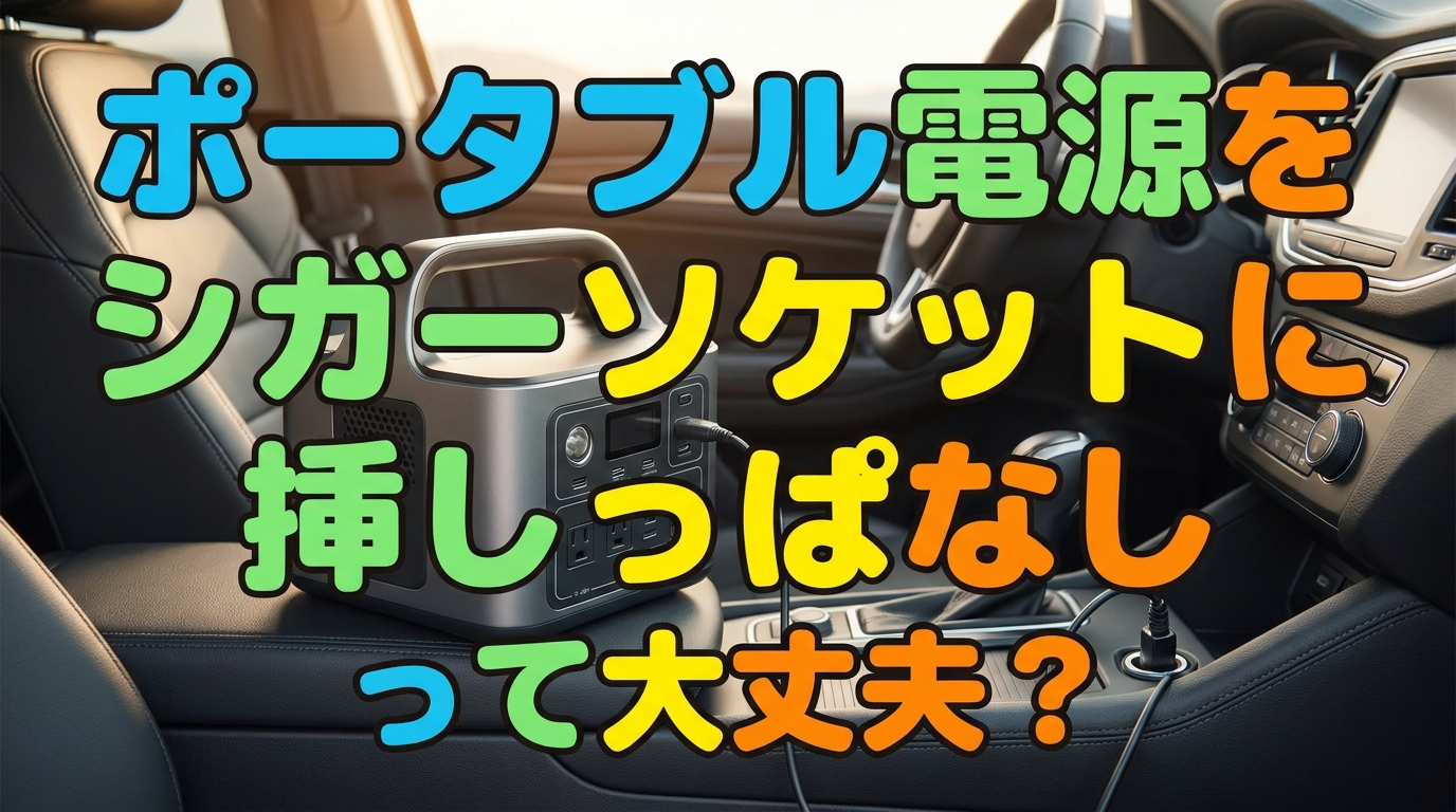 ポータブル電源をシガーソケットに挿しっぱなしって大丈夫？