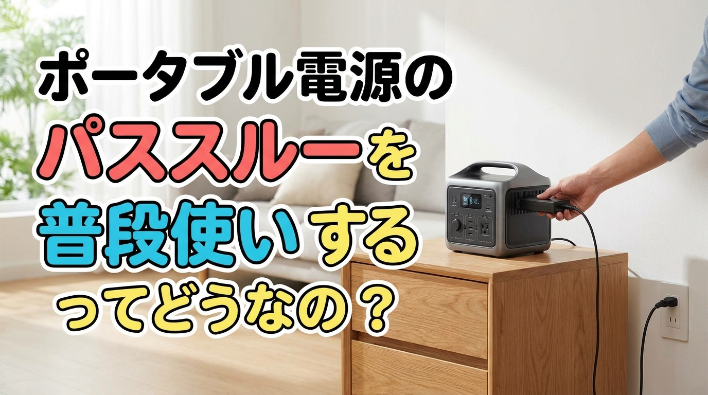 ポータブル電源のパススルーを普段使いするのってどうなの？