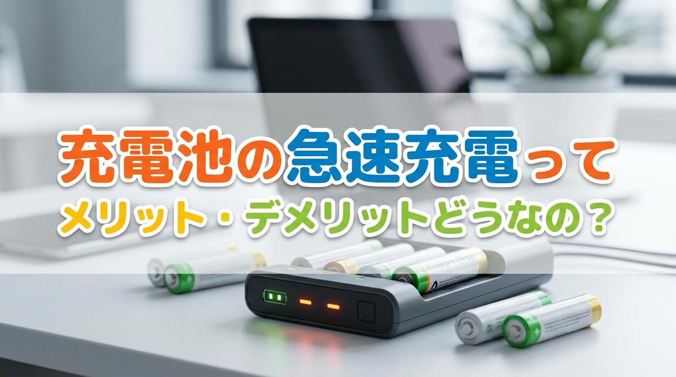 充電池の急速充電ってメリット・デメリットどうなの?