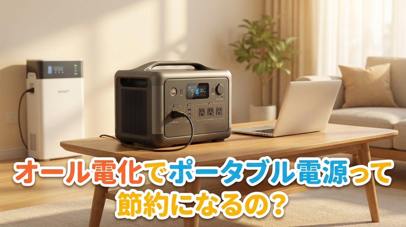 オール電化でポータブル電源って節約になるの?