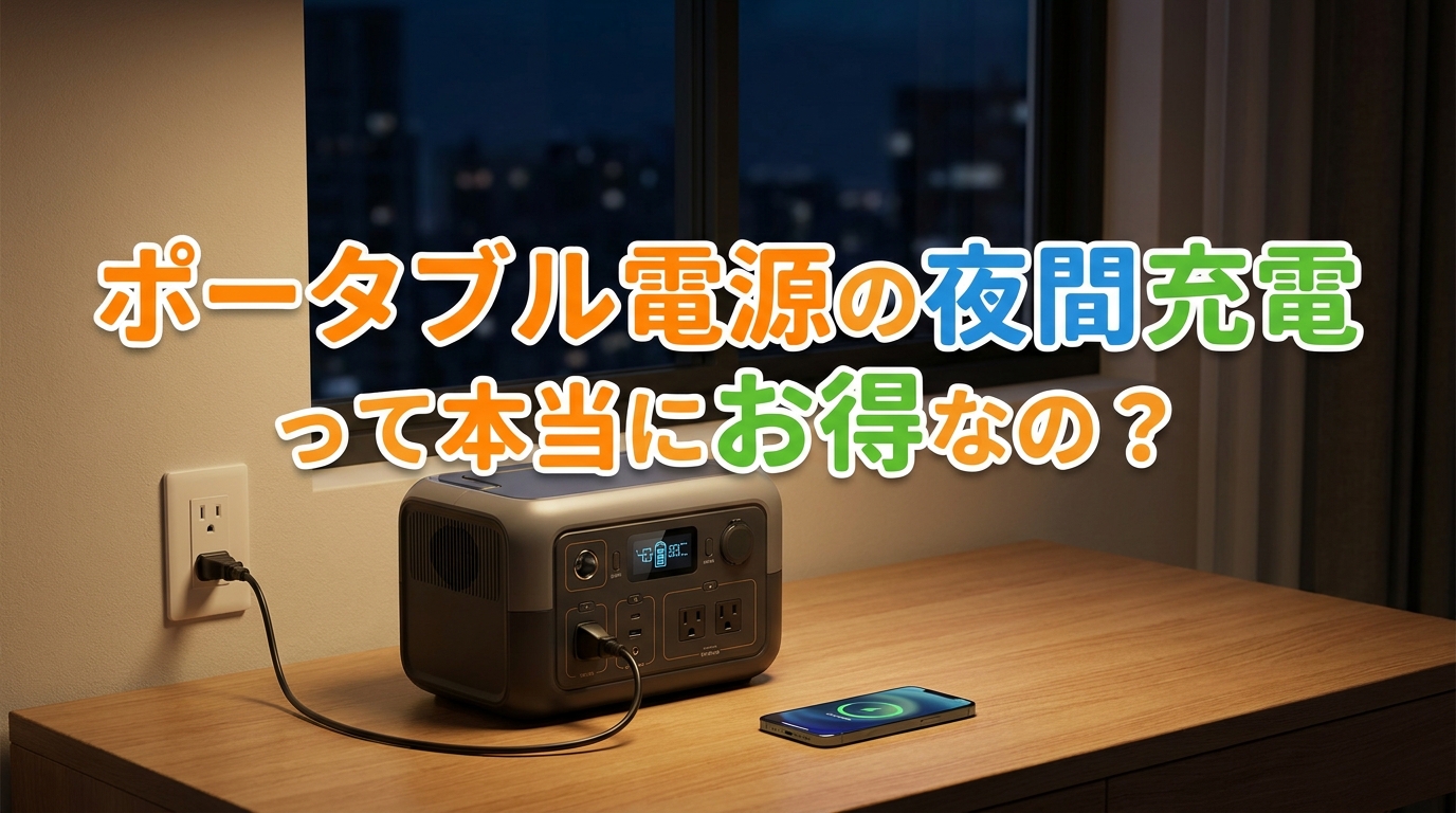 ポータブル電源の夜間充電って本当にお得なの?