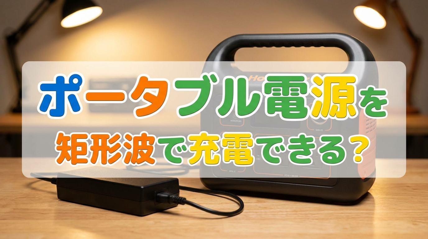 ポータブル電源を矩形波で充電できる？