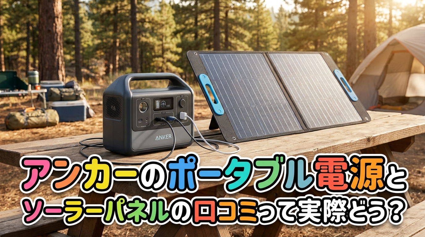アンカーのポータブル電源とソーラーパネルの口コミって実際どう?