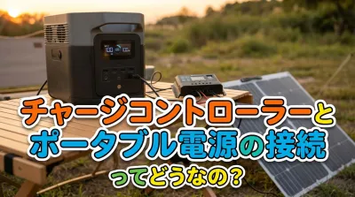 チャージコントローラーとポータブル電源の接続ってどうなの？