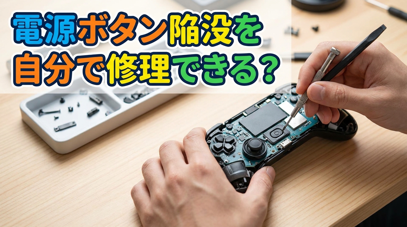 電源ボタン陥没を自分で修理できる？