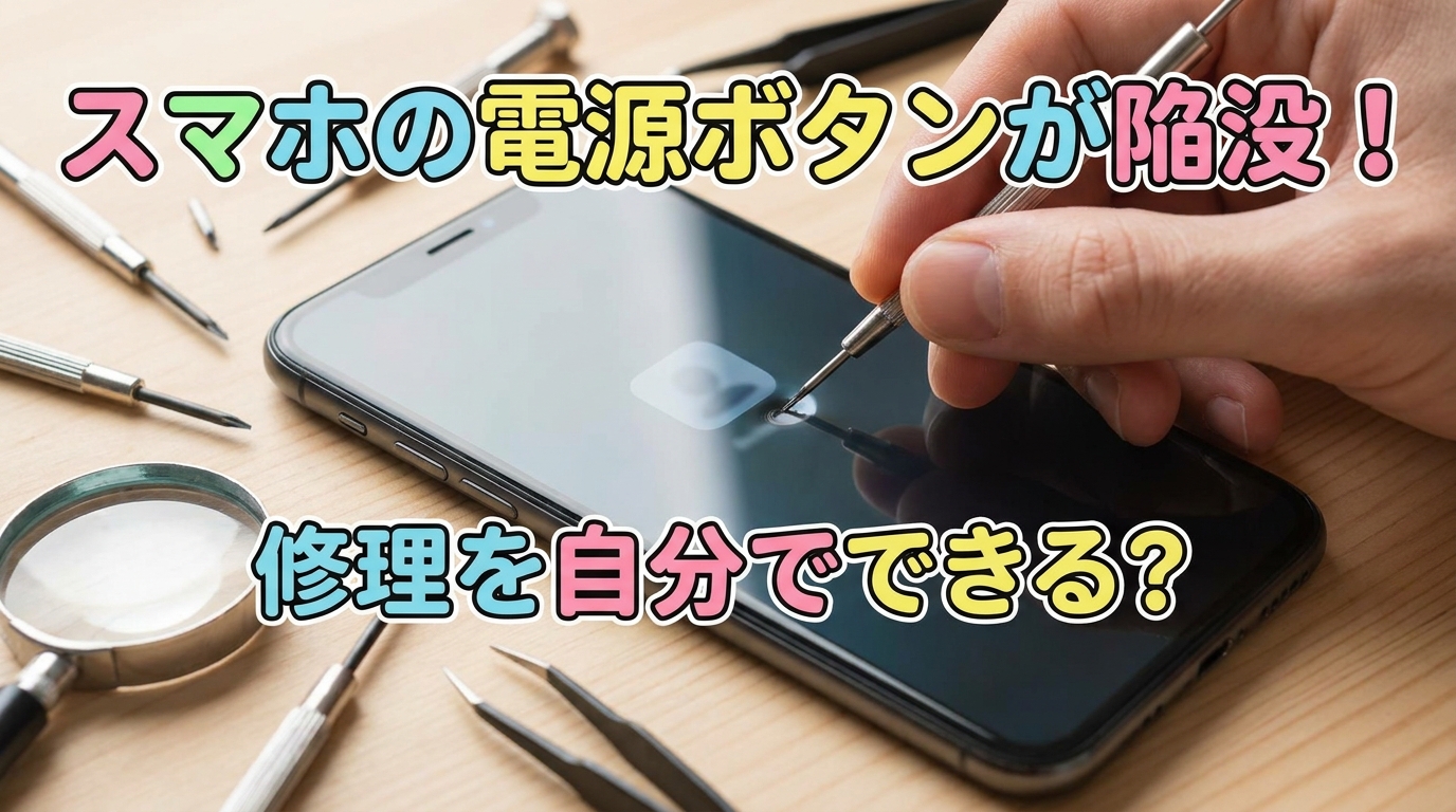スマホの電源ボタンが陥没!修理を自分でできる?