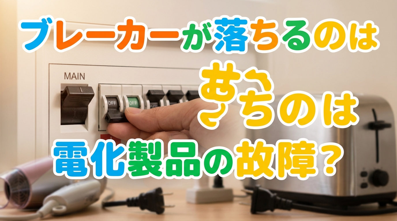 ブレーカーが落ちるのは電化製品の故障？
