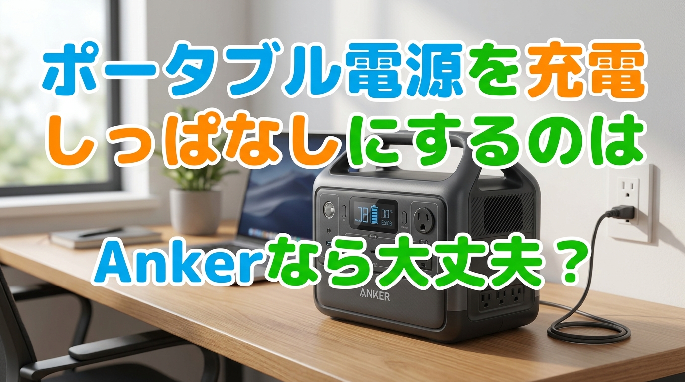 ポータブル電源を充電しっぱなしにするのはAnkerなら大丈夫?