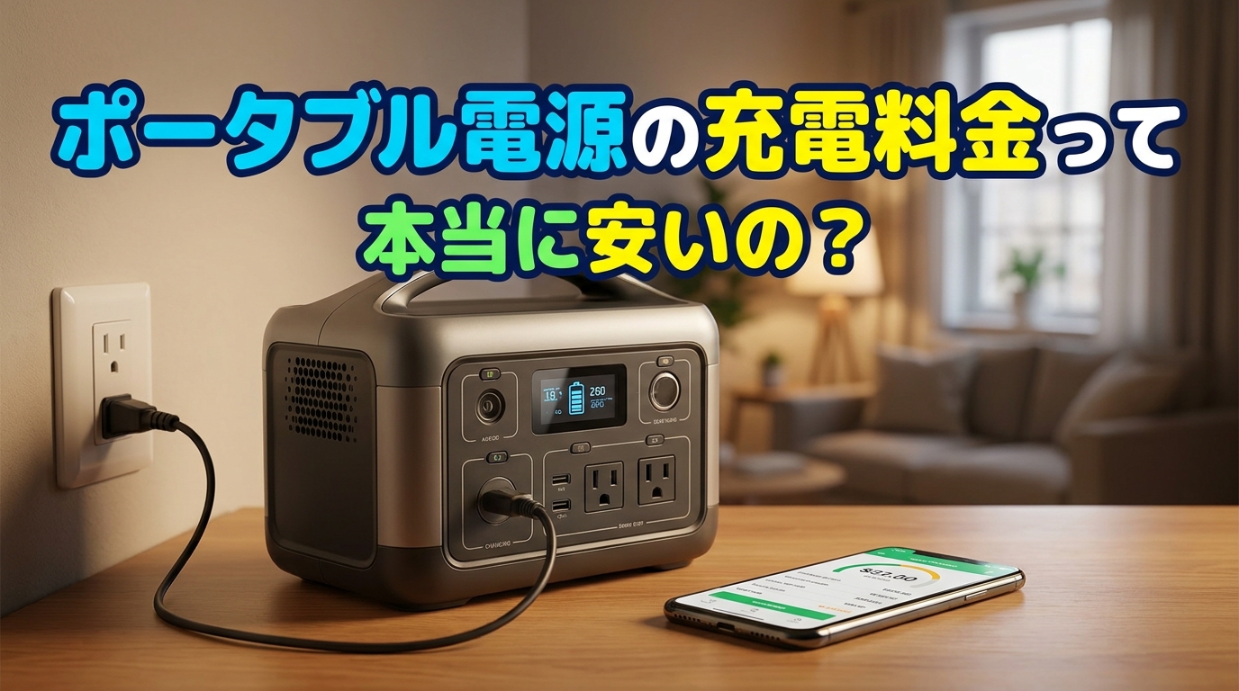 ポータブル電源の充電料金って本当に安いの?