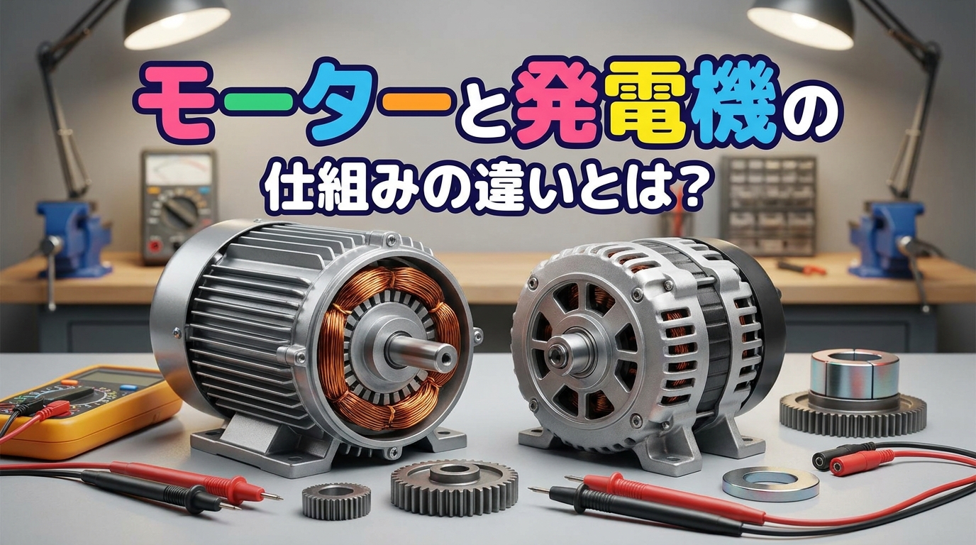 モーターと発電機の仕組みの違いとは？