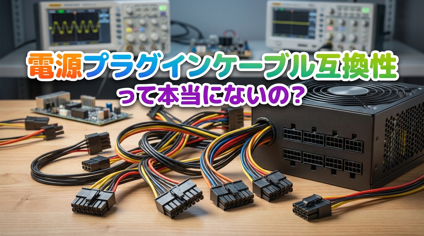 電源プラグインケーブル互換性って本当にないの?
