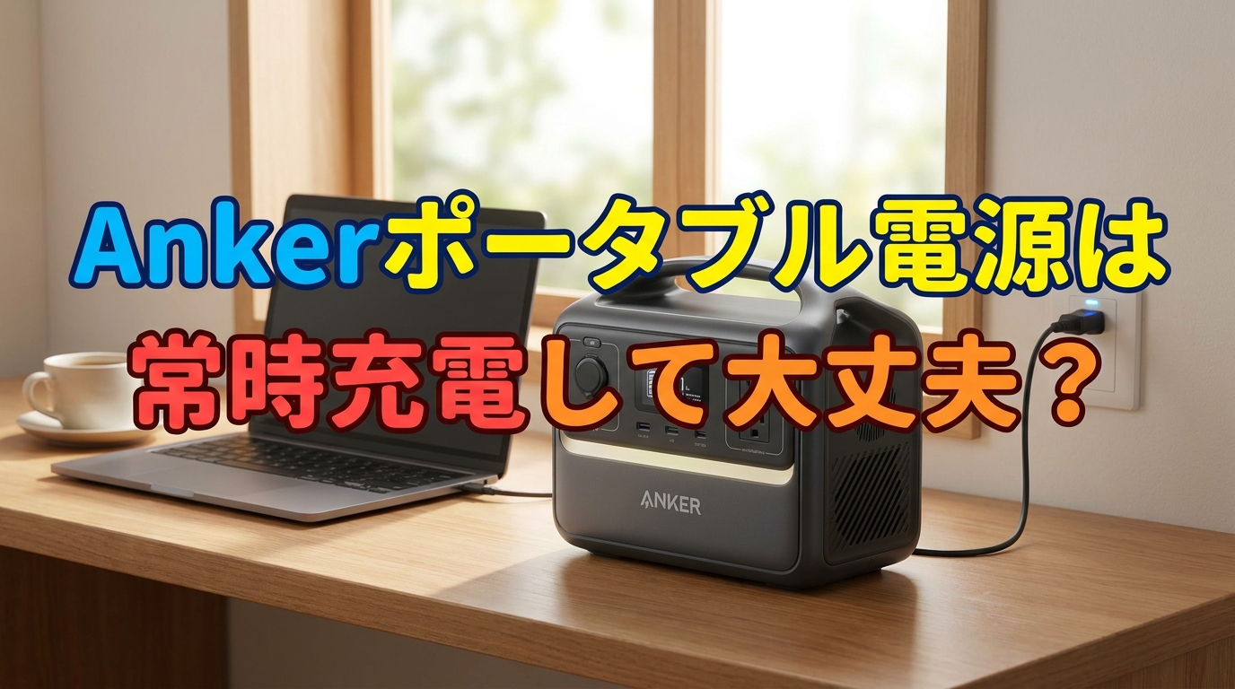 Ankerポータブル電源は常時充電して大丈夫?