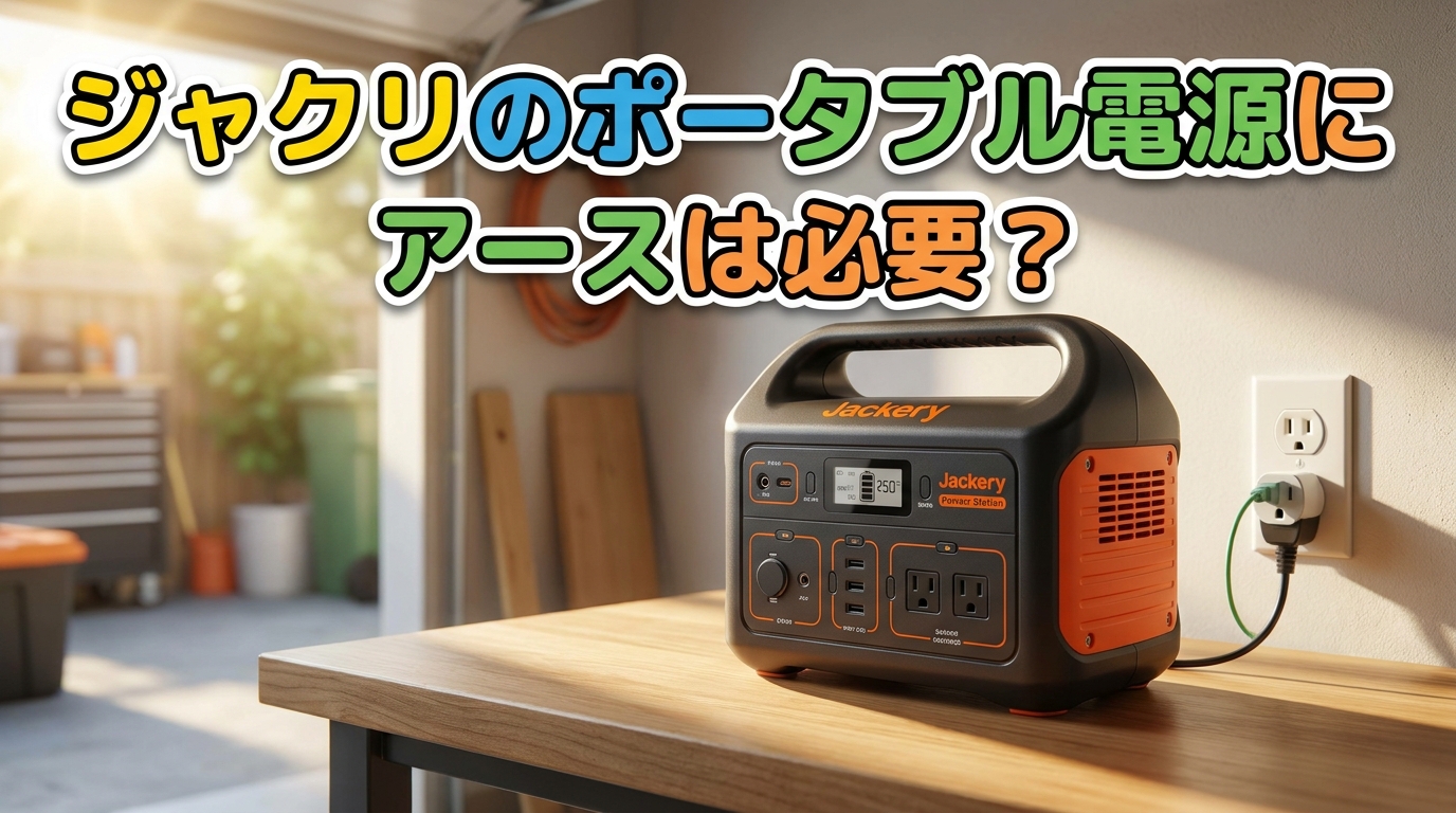 ジャクリのポータブル電源にアースは必要？