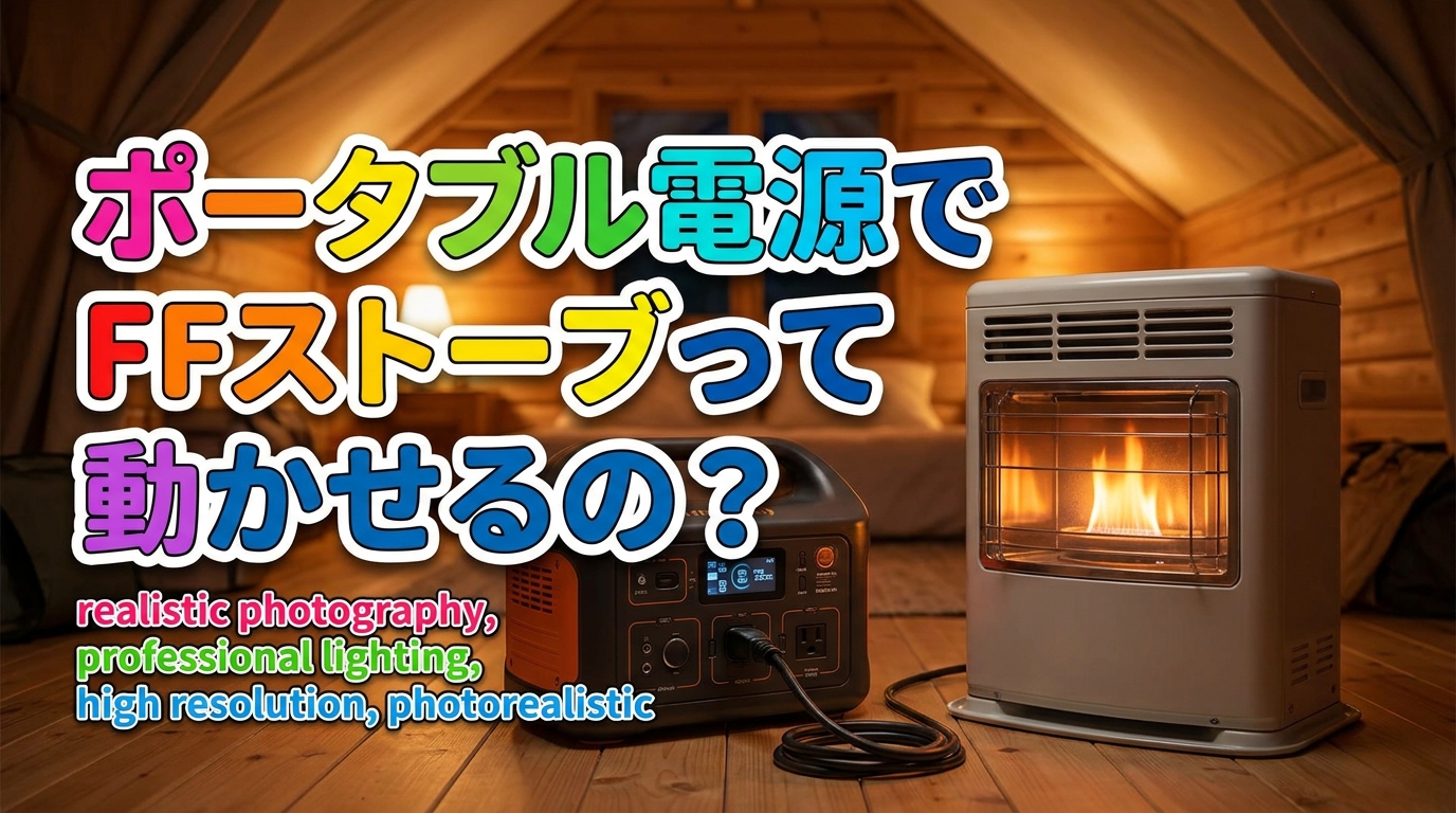 ポータブル電源でFFストーブって動かせるの?