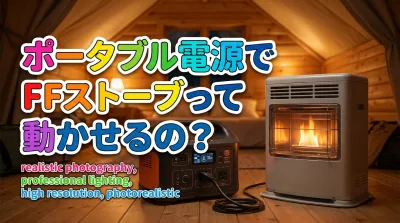 ポータブル電源でFFストーブって動かせるの？