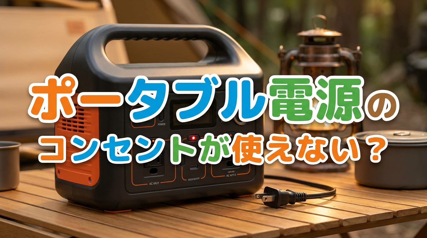 ポータブル電源のコンセントが使えない?