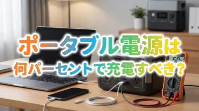 ポータブル電源は何パーセントで充電すべき？