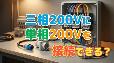 三相200Vに単相200Vを接続できる？