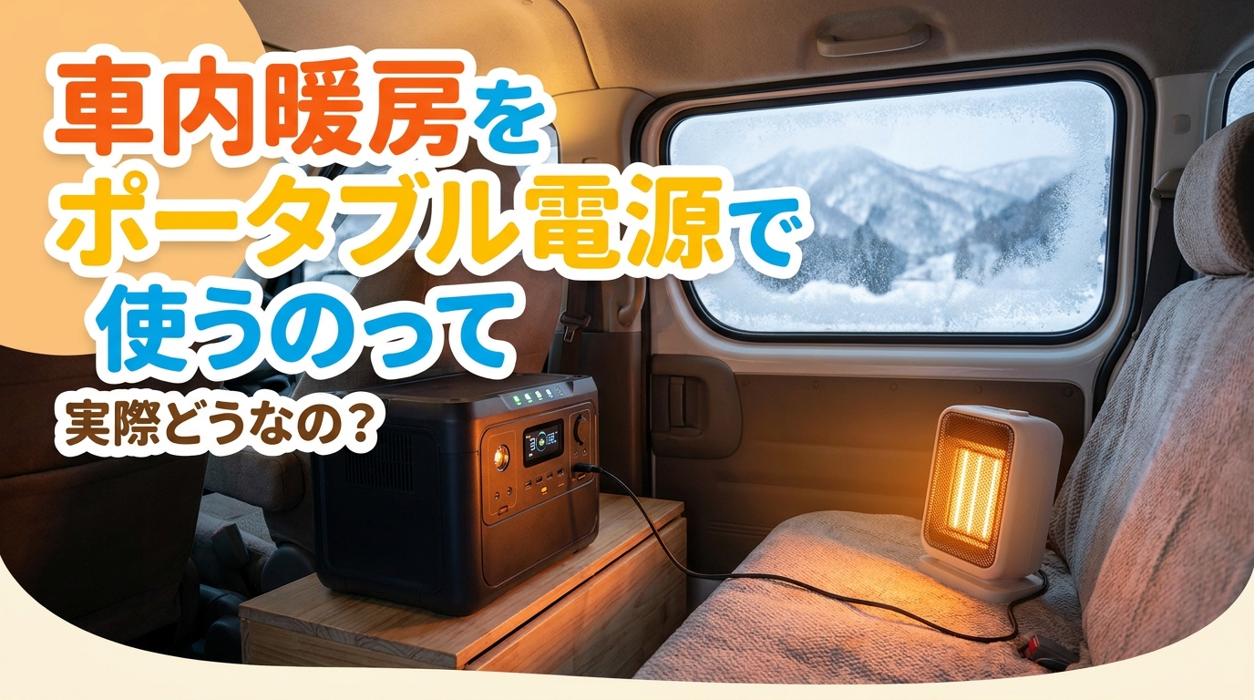 車内暖房をポータブル電源で使うのって実際どうなの?