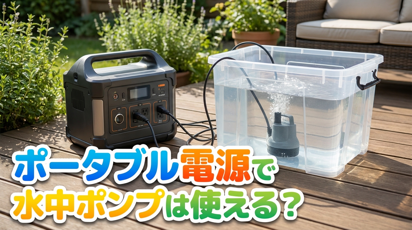 ポータブル電源で水中ポンプは使える？