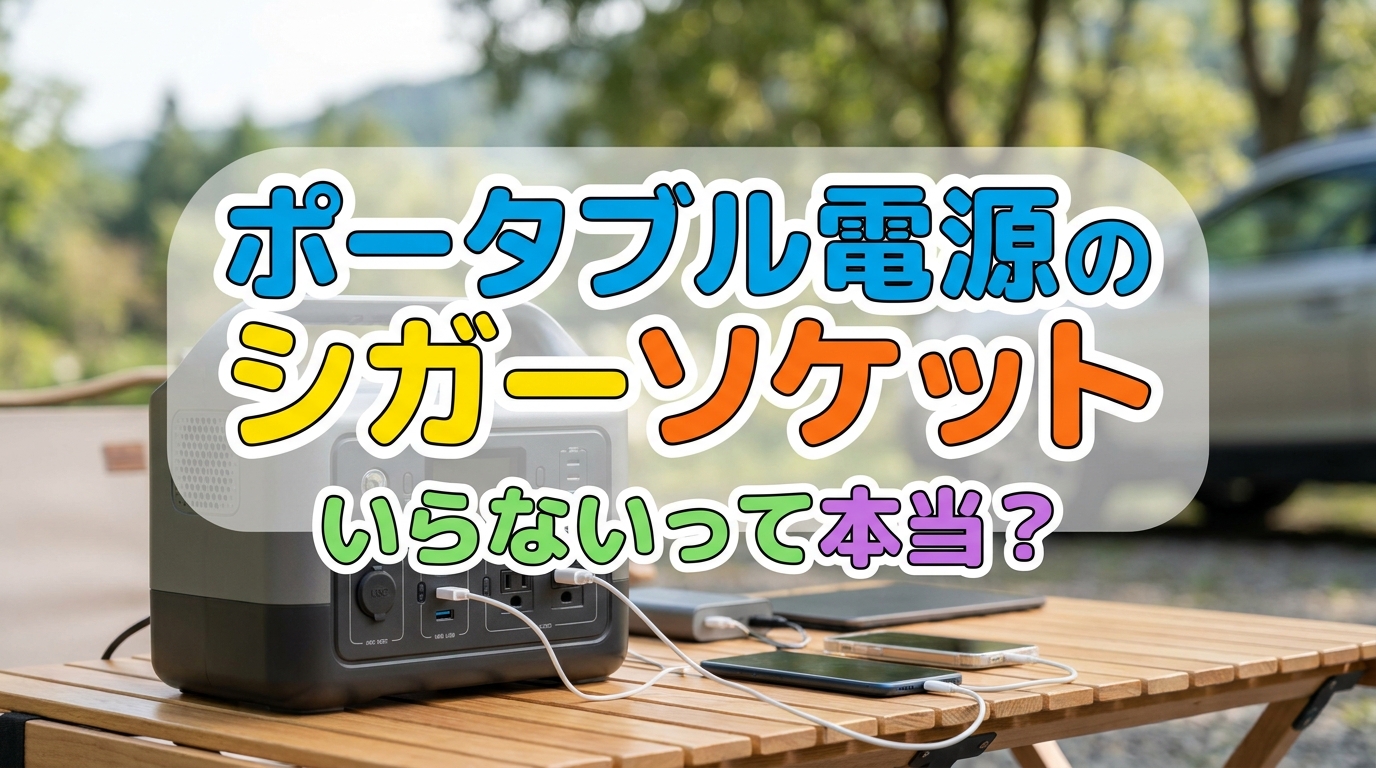 ポータブル電源のシガーソケットいらないって本当？