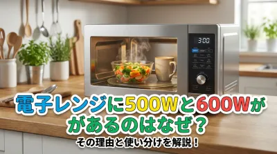 電子レンジに500Wと600Wがあるのはなぜ？