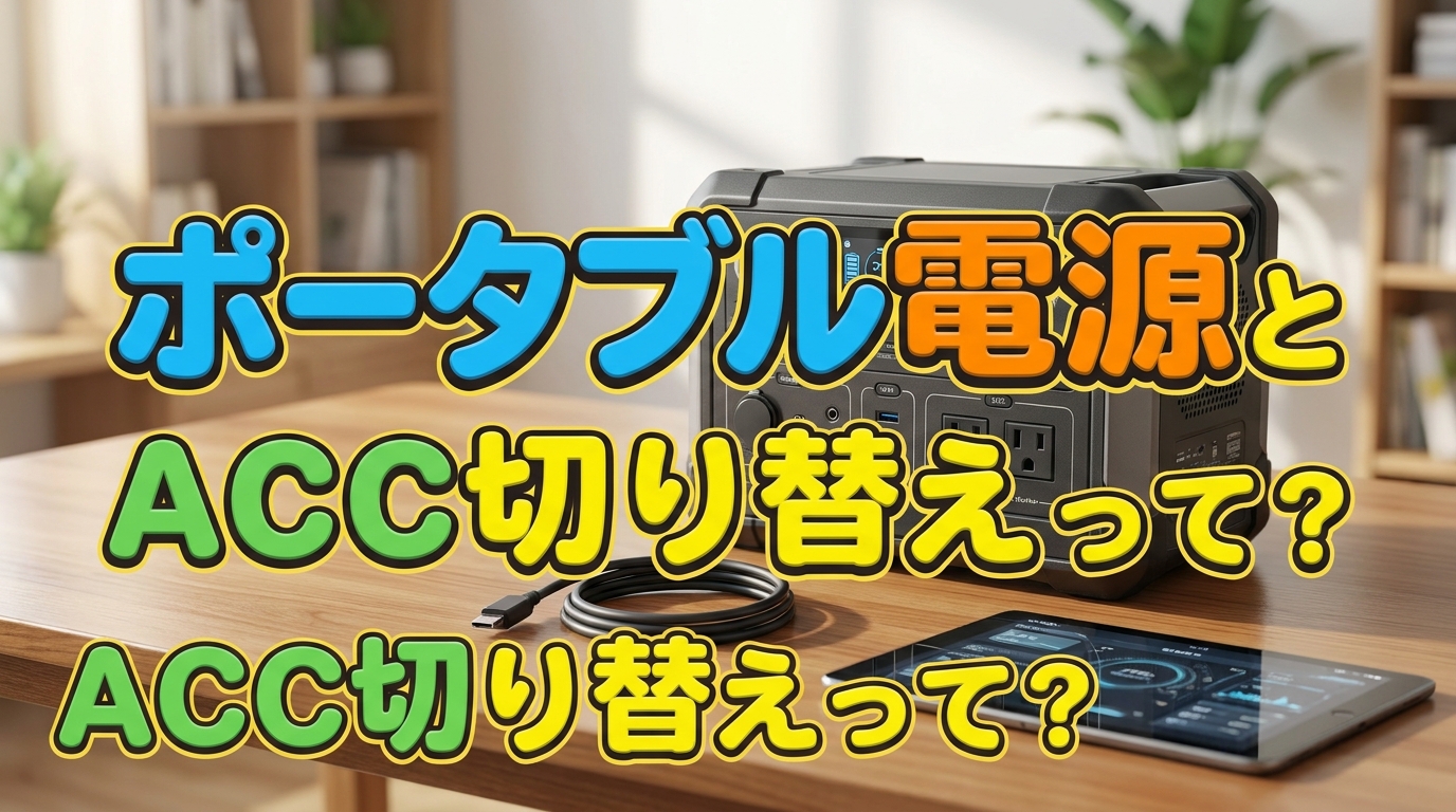 ポータブル電源とACC切り替えって?