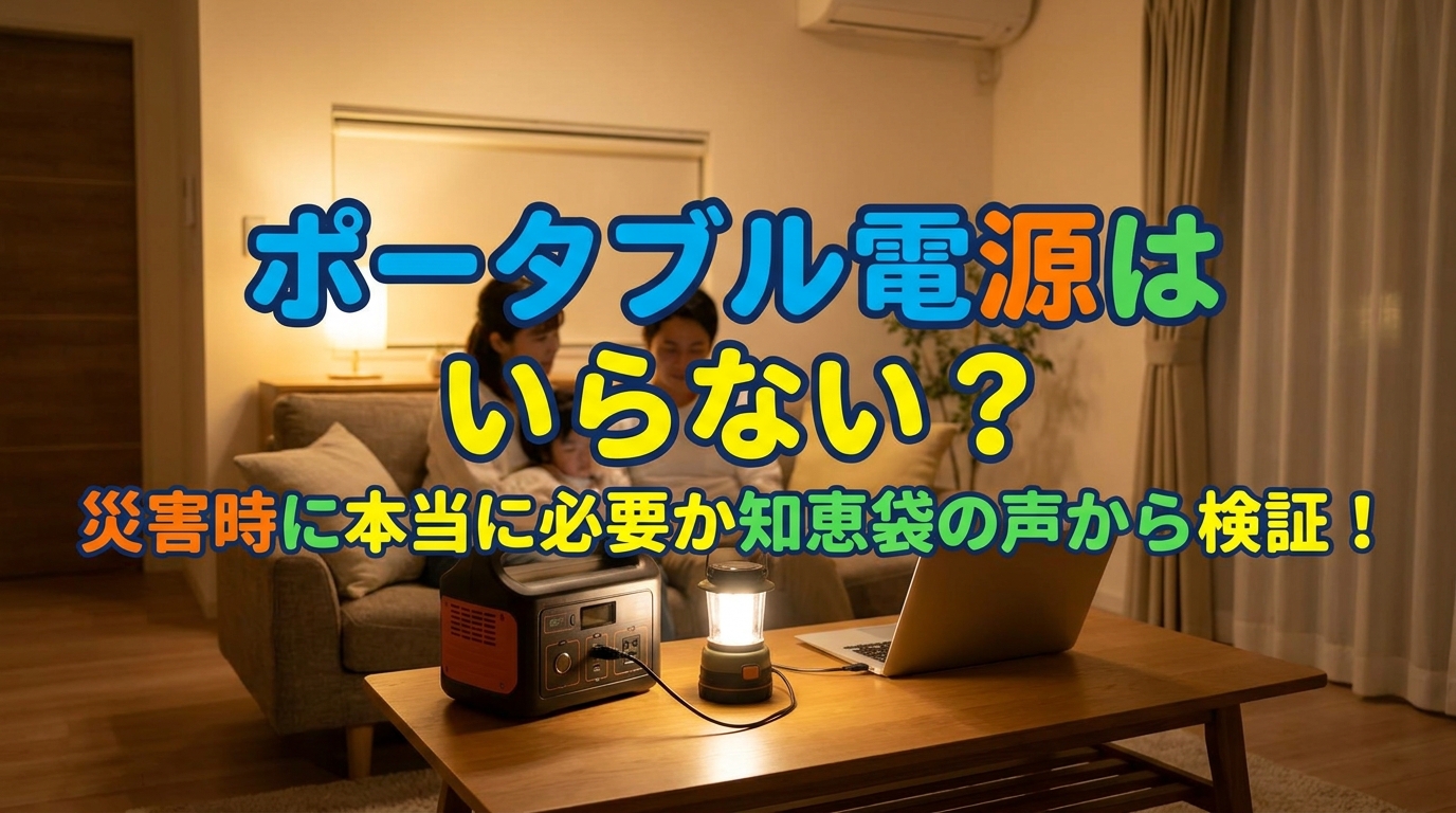 ポータブル電源はいらない?災害時に本当に必要か知恵袋の声から検証!