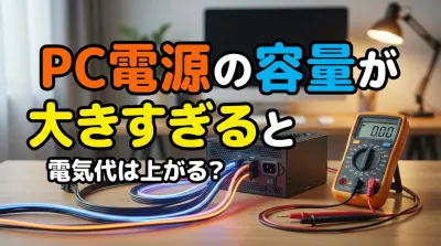 PC電源の容量が大きすぎると電気代は上がる？