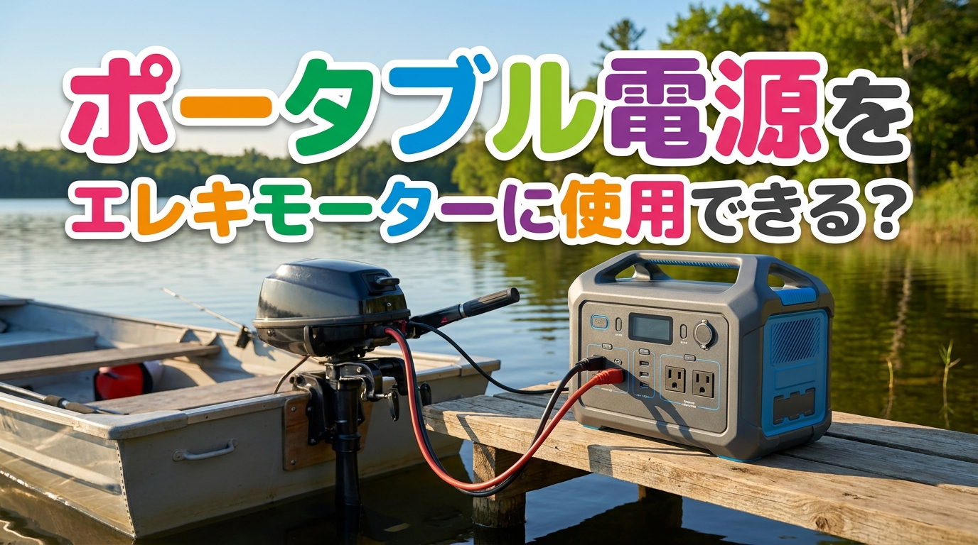 ポータブル電源をエレキモーターに使用できる？