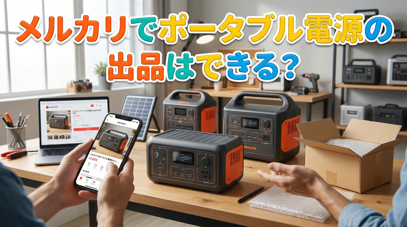 メルカリでポータブル電源の出品はできる?