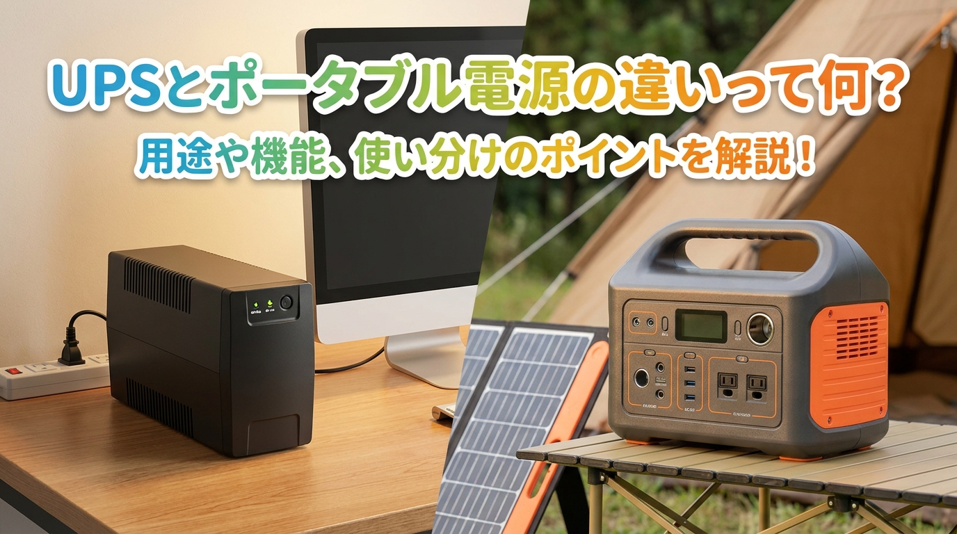 UPSとポータブル電源の違いって何?