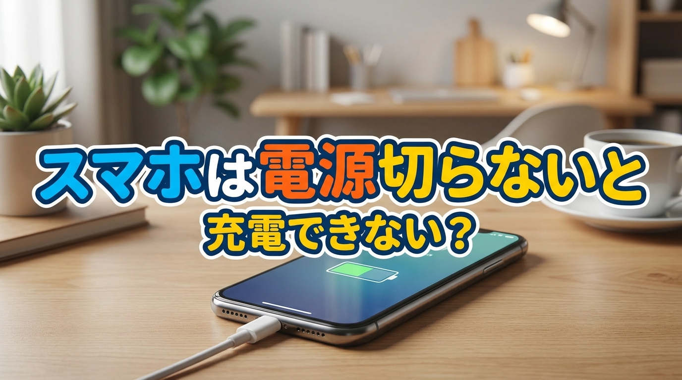 スマホは電源切らないと充電できない?