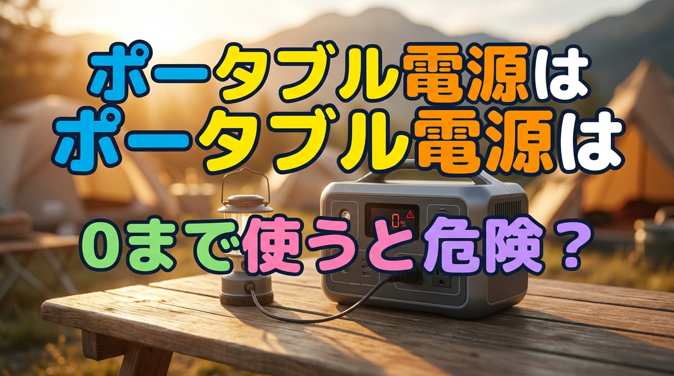 ポータブル電源は0まで使うと危険？