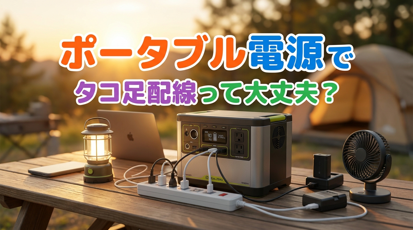 ポータブル電源でタコ足配線って大丈夫？
