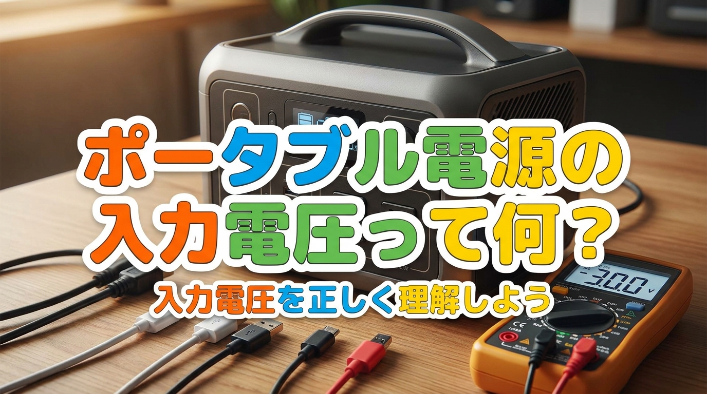 ポータブル電源の入力電圧って何?
