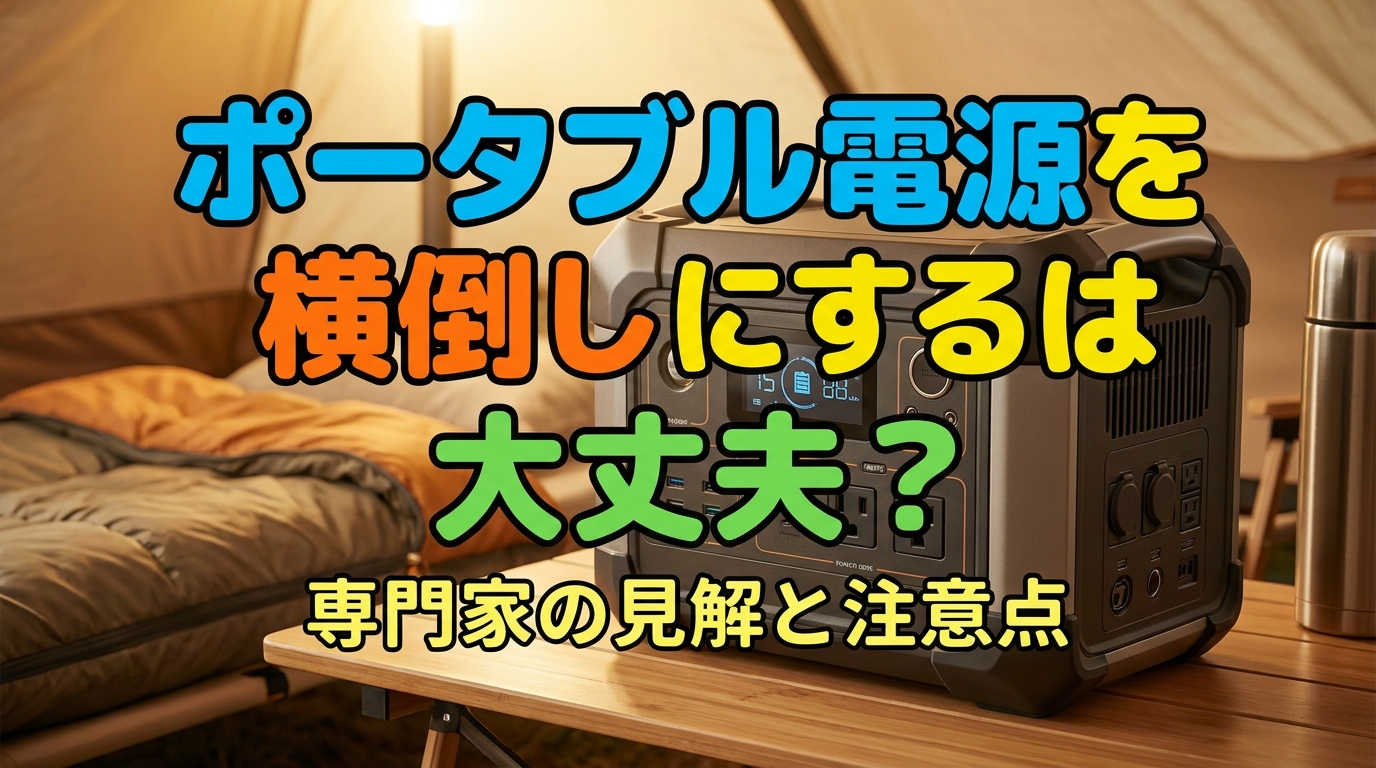 ポータブル電源を横倒しにするのは大丈夫？