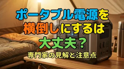 ポータブル電源を横倒しにするのは大丈夫？