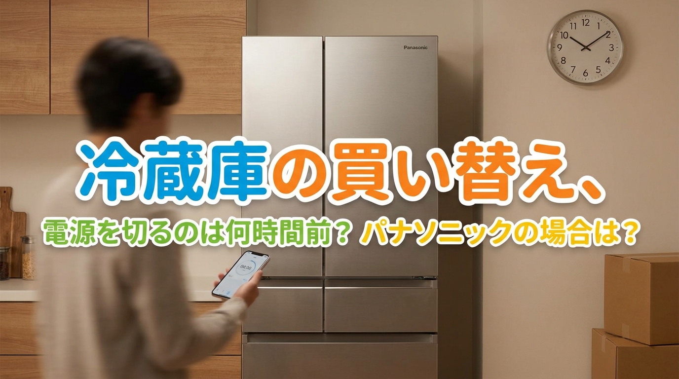 冷蔵庫の買い替え、電源を切るのは何時間前?パナソニックの場合は?
