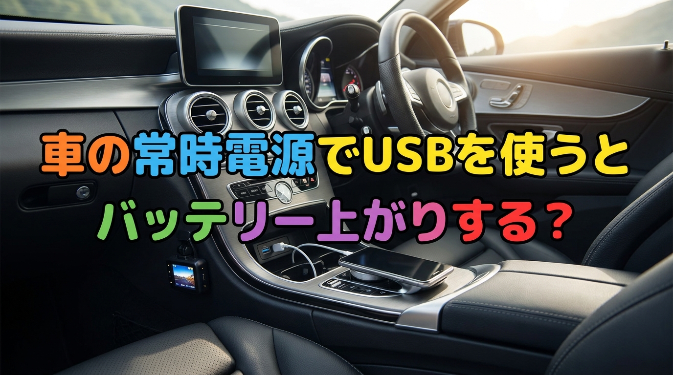 車の常時電源でUSBを使うとバッテリー上がりする？