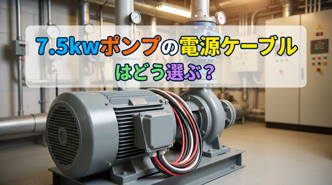 7.5kwポンプの電源ケーブルはどう選ぶ？