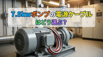 7.5kwポンプの電源ケーブルはどう選ぶ？